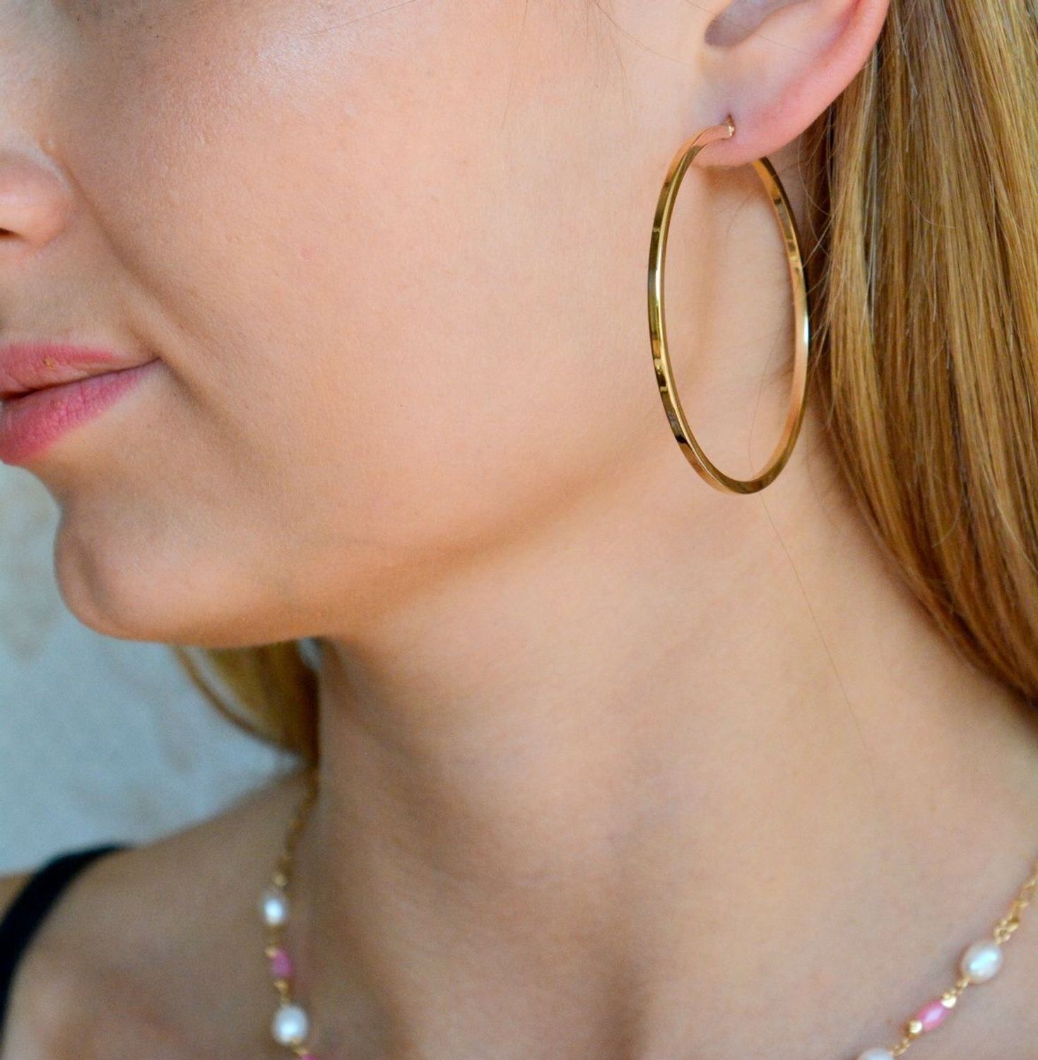 Złote kolczyki koła 585 kanciaste 3,8 cm.jpg